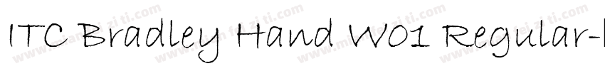 ITC Bradley Hand W01 Regular字体转换